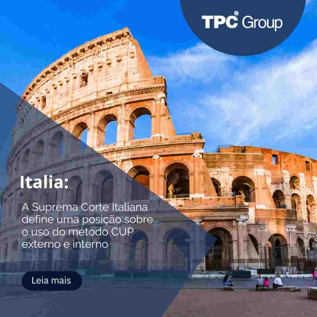 A Suprema Corte Italiana define uma posição sobre o uso do método CUP externo e interno
