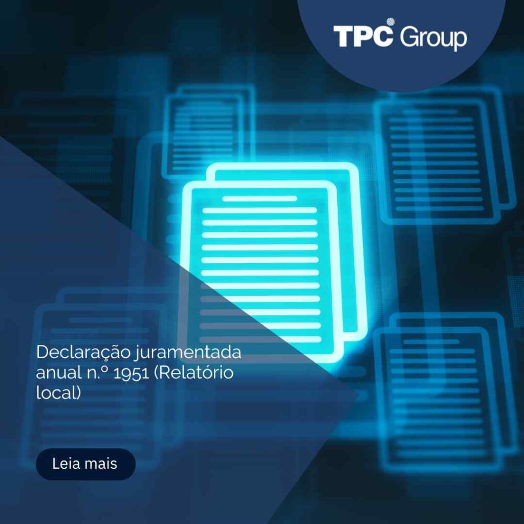 Declaração juramentada anual n.º 1951 (Relatório local)